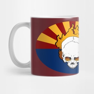 Arizona Flag Skull Mug
